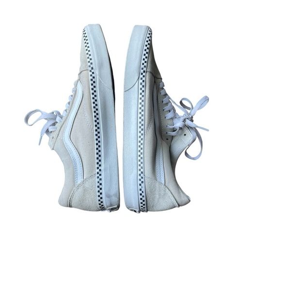 Vans Old Skool Checkered Foxing Turtledove Skate Shoes Mens 8 - Picture 4 of 10